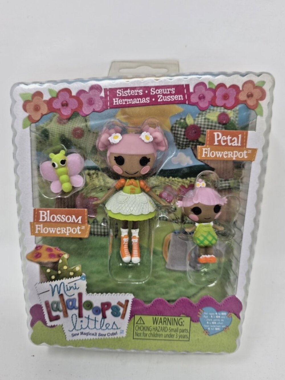New Mini Lalaloopsy Littles Sisters Blossom Flowerpot Petal Flowerpot mini doll